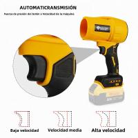Electric Goddess 1500W Turbo Blower Jet Fan Sin Escobillas 200M/S Para Batería DeWalt 20V Herramienta De Limpieza Violenta Para DIY En El Hogar - details 4