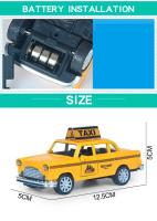 Modelo De Taxi Retro 1/32 En Aleación Juguete De Coche Miniatura Con Sonido Y Luz Regalo Para Niños Edad 4-6 Años Colección De Automóviles - details 8