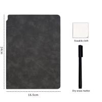 Set De Cuaderno Blanco Reutilizable A5 Con Bolígrafo Y Paño De Limpieza Portátil Planificador Semanal Cuaderno De Memoria De Cuero Estilo Elegante Para Oficina - details 5