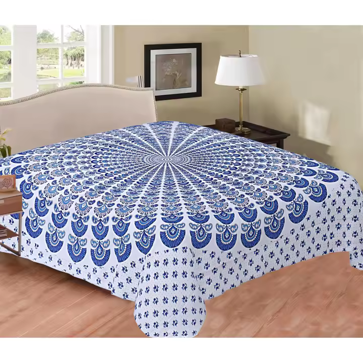 Printex  - Tapiz con Estilo de Mandala Indio - 220 x 240 cm- Pareo Manta Picnic, Yoga, Antiarena, Multiusos, Decoracion Pared, Toalla de Playa - 1
