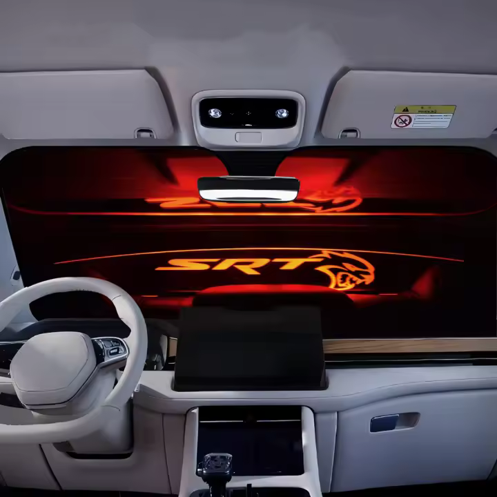 Protector De Sol Para Coche S-SRT D-Dodge Challenger Visera Automotriz Anti-UV Reflector De Rayos UV Cortina De Sol Para Ventanas De Coche Regalo Para Padre Y Novio - 1