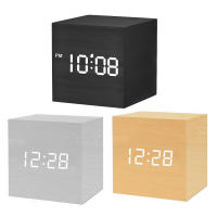 Reloj De Alarma Digital De Madera Con Temperatura Y Control De Voz Reloj De Mesa LED Adorno Artístico Para Decoración De Oficina Y Habitación - details 10