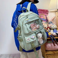 Mochila De Nylon Impermeable Para Mujer Con Múltiples Bolsillos Kawaii Para Estudiantes Con Capacidad Para Laptop Y Libros - details 18