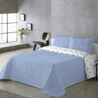 BOHEME - Colcha estampada reversible Valeria Azul - details 1