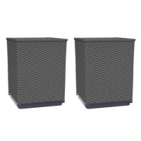 vidaXL Jardineras 2 unidades polipropileno 30x30x37 cm Color Gris oscuro,  Gris claro,  Negro y mas - details 4