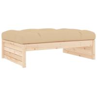 vidaXL Taburete de jardín madera maciza de pino 120x80 cm Pino natural, Pino blanco, Pino gris Conjunto Terraza Muebles Jardín Exterior Juego de Muebles de jardín Mueble Jardín Exterior Muebles de Salon Exterior - details 2