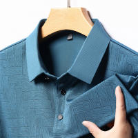 Camisa Polo Para Hombre Casual De Color Sólido Manga Corta Transpirable Cómoda Versátil Top Moda Negocios New Men's Business - details 3