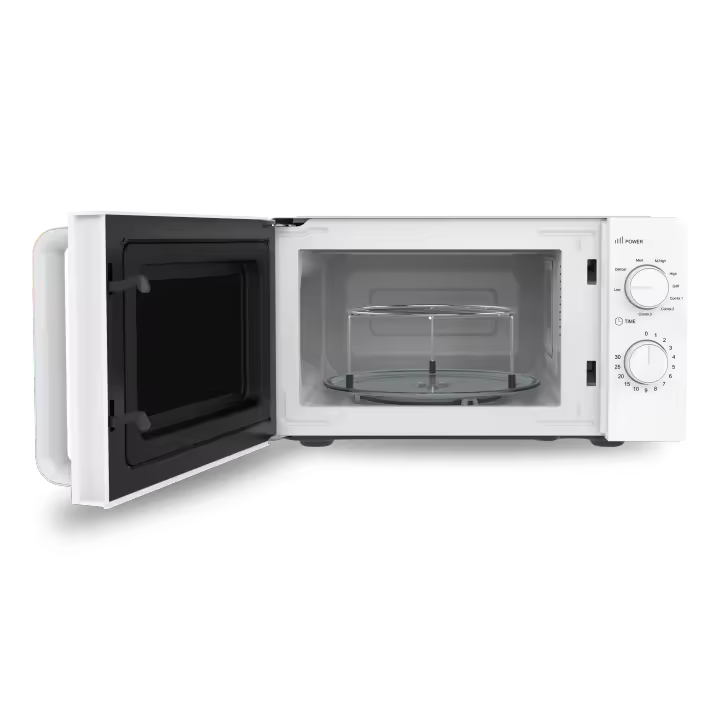 Microondas & Grill con Cavidad Esmaltada, y Plato de Vidrio Giratorio de 255mm, 20L -  Grill 900w, Micro 700w - 1
