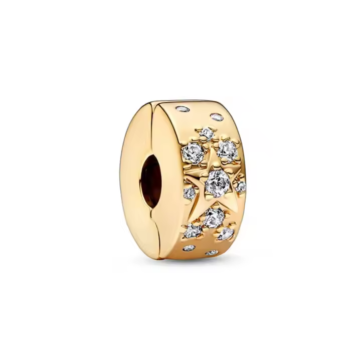 PANDORA Clip de fijación con diseño de galaxia brillante, accesorios de joyería, cuentas para hacer tú mismo, regalo de cumpleaños 520, clip de fijación con diseño de galaxia brillante, talla única - 1