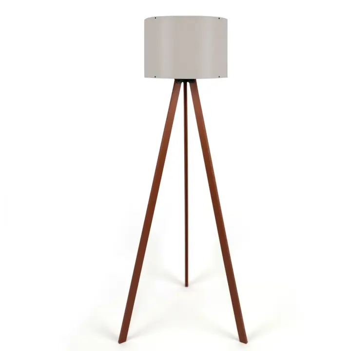 Lámpara de Pie Wellhome 115 Cm Beige/marrón E27 60W - 1