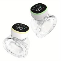 Extractor de leche eléctrico recargable portátil para mujeres, Colector de senos de silicona integrado, inalámbrico, manos libres usable - details 1