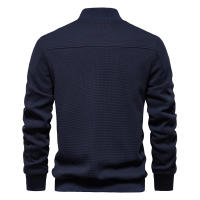 2024 Modelo de primavera y otoño Cuello alto Nueva chaqueta de color sólido para hombres Chaqueta casual Moda Ropa de hombre delgada - details 13