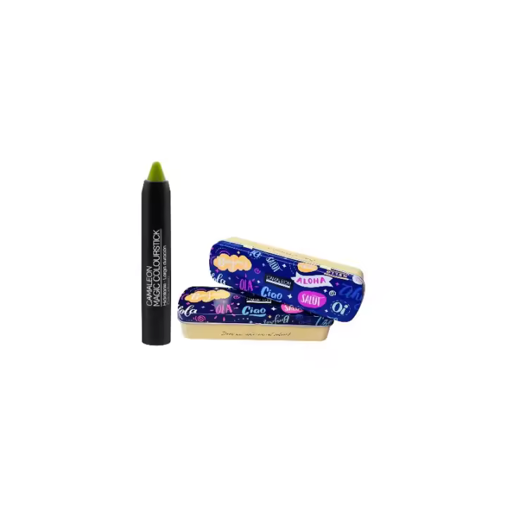 Pintalabios Camaleon Labial Magic Colourstick  Verde - Fucsia + Lata Regalo Camaleon Cosmetics - 1