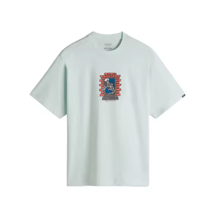 Camiseta Verde Vans Skull Reaper Window Hint Of Mint Corte Olgado Y Cuello Redondo - 1