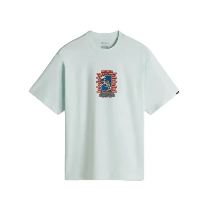 Camiseta Verde Vans Skull Reaper Window Hint Of Mint Corte Olgado Y Cuello Redondo - 1