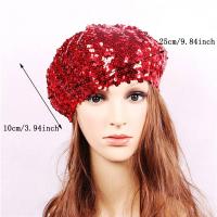 Gorro De Lentejuelas Para Mujer Beret Brillante Para Fiesta Carnival Club Baile Chic Retro Beret De Poliéster Unisex - details 3