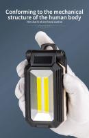 Lámpara De Trabajo LED COB Magnética Ajustable Impermeable Con Gancho Para Emergencias Y Camping Luz De Búsqueda Plegable Fuerte - details 11