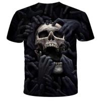 Camiseta 3D De Hombre Con Estampado De Calavera Talla Grande Estilo Casual Verano Manga Corta Transpirable Ropa Diaria - details 8