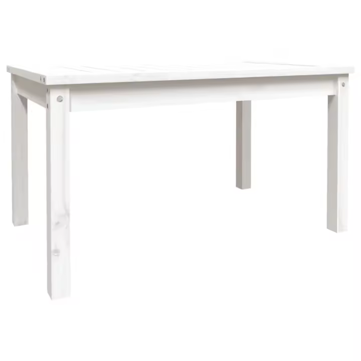 Mesa de Jardín Madera de Pinino Blanco 82,5x50,5x45 cm - 1