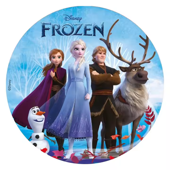 dekora - Oblea Comestible - Disco Redondo de 20 cm para Decoración de Tartas - Ideal para Fiestas Infantiles y Cumpleaños Temáticos de Disney - Oblea para Tarta Sin Azúcares - 1