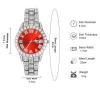 Reloj De Cuarzo Para Hombre Y Mujer Estilo Hip Hop Clásico Plateado Con Diamantes Icy out Joyería Moda Regalo - details 0