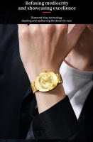 Reloj De Lujo Para Hombre Marca Top Moda Dorado 40mm Dial Con Diamantes 3Bar Impermeable Acero Inoxidable Reloj De Cuarzo Para Hombre - details 2