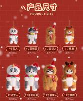 Muñeco De Peluche De Delfín Y Gato Navidad Serie Limitada Edición Sandy Suave Algodón PP Juguete Colgante Para Niños Regalos De Navidad - details 2