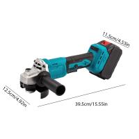 Amoladora angular eléctrica inalámbrica sin escobillas de 125 mm 1000W 21 V Con 2 baterías de litio recargables de 1300mah 3 velocidades para batería Makita de 18 V - details 0