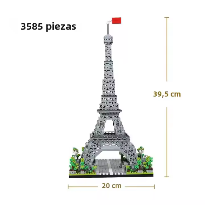 Bloques De Construcción Creativos 3585PCS De La Torre Eiffel Modelos Arquitectónicos Famosos De París Juguetes De Crea Micro Para Niños Y Adultos - 1