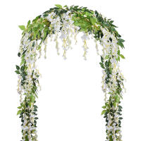 2pcs Guirnalda De Flores Artificiales De Lirio De Mar 1.8m Hojas De Hiedra Rattan Cadena Flores De Seda Plantas Falsas Para Decoración De Hogar Y Eventos - details 1