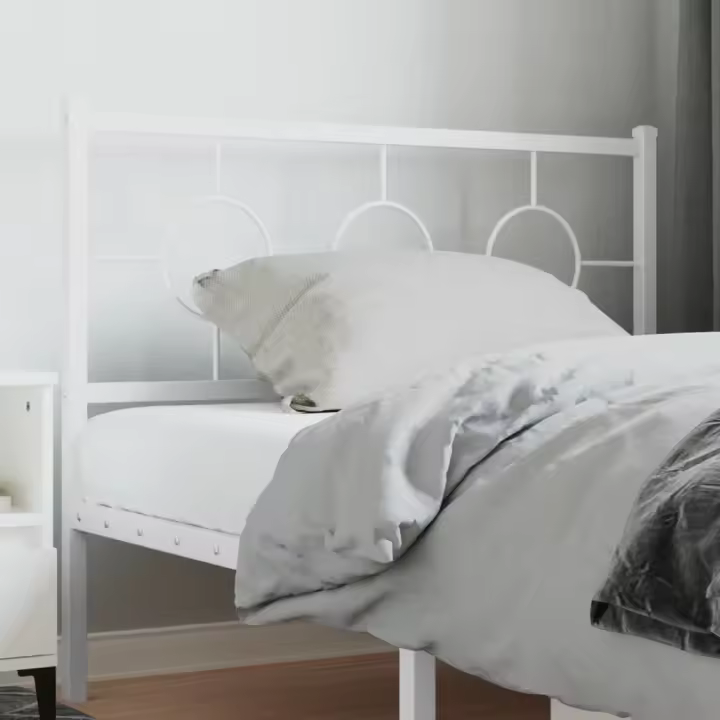 vidaXL Cabecero de metal blanco 107 cm - 1
