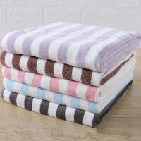 Toallas De Baño De Peluche Grande Y Suave Con Diseño Rayado Alta Absorción Rápida Para Piel Sensible Y Uso Diario - details 2