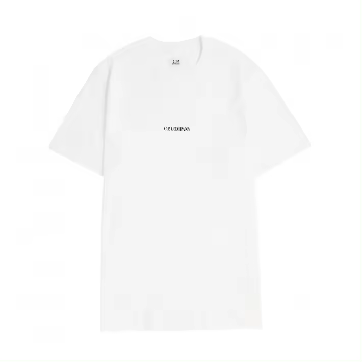 C.P. Company 30/1 Jersey Relaxed Fit Logo T-Shirt Gauze White - 1