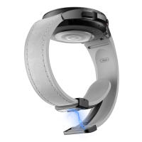 Correa De Cuero Genuino Y Silicona Para Samsung Galaxy Watch 7 6 5 44mm 40mm 20 Bracelet Galaxy Watch 6 4 Classic 47mm 46mm 43mm 42mm Unisex - details 0