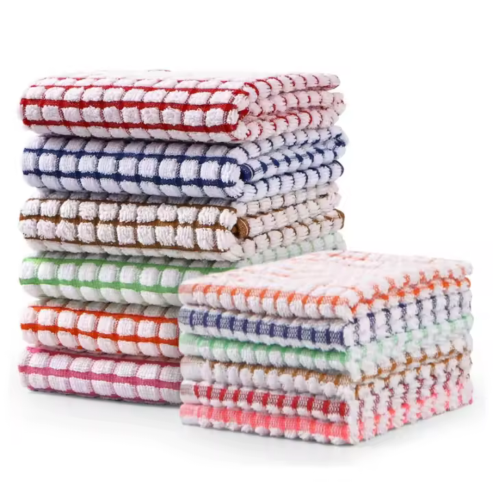 Juego de Paños de Cocina y Paños de cocina de Algodón a Granel de 16,0x25,0 in, pack de 6 Paños for LaVar platos, trapos para secar platos, ropa de Cocina y Paños de Cocina - 1