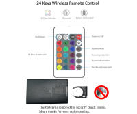 Tiras LED RGB USB 5V Con Control Remoto Inteligente 24 Teclas Luz De Fondo Para TV Decoración De Pared Vida Promedio 30000hs - details 9