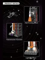 Bloques De Construcción Creativos De Espacio Ciudad Lanzamiento De La Misión Moon Starship Sistema De Torre De La Nave Espacial Modelo Juguete De Rompecabezas 869PCS Para Niños De 6 a 12 Años - details 3