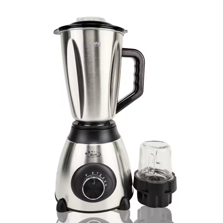 Licuadora 1000W  – Vaso de Acero Inoxidable 1.5L, 5 Velocidades y Función Pulso – Vaso de molinillo de vidrio - 1