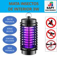 Matamoscas y Mosquitos Eléctrico 3W, con Luz UV LED, Base de Recogida, Colgante o de Mesa, Silencioso SILVANO - details 2