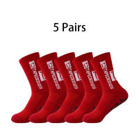 5 Pares De Calcetines De Fútbol Con Barra Media Antideslizante Y Base De Silicona Calcetines De Algodón Grueso Para Baloncesto Y Yoga Para Hombres - details 8