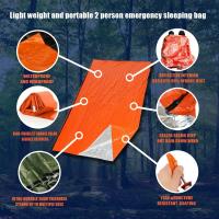 Bolsa De Sueño De Sobrevivencia Portátil Impermeable Para Camping Al Aire Libre Equipo De Seguridad Primera Ayuda Rescate Mylar Aislante De Térmica - details 5