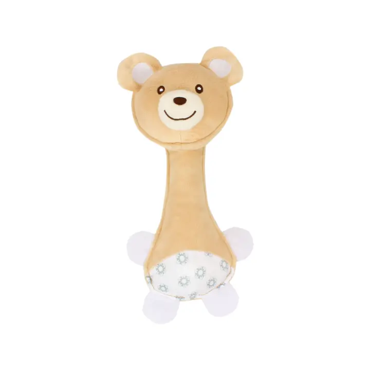 Sonajero para bebé, dispositivo incorporado para bebé, palo de agarre manual, juguete de peluche súper lindo, marioneta de mano - 1