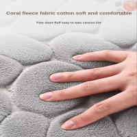 Alfombra De Baño De Memoria Espuma 1pc Absorbente Y Antideslizante De Velours Coral Alfombrilla De Piso Para Baño Secado Rápido Y Lavable En Máquina - details 0