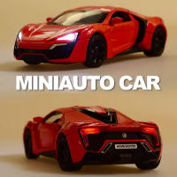 Modelo De Coche Lykan Sport 1:32 Con Sonido Y Luz Para Niños Juguetes De Decoración Vehicular Aleación De Metal Regalo Para Niños - details 1
