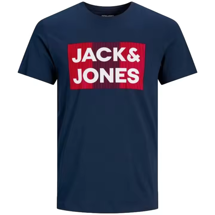 Camiseta de Manga Corta Jack&Jones Plus Size Logo para hombre en color azul - 1