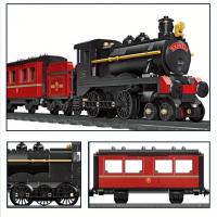 Bloques De Construcción Creativos De Tren De Vapor Serie Para Niños Modelo DIY Ideal Para Regalo Navideño De Ciudad - details 7