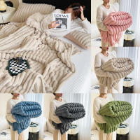 Manta De Peluche De Conejo Artificial Para Otoño Manta De Sofa Suave Y Cálida Manta Gruesa Para Cama Color Plush Tamaño Grande - details 1