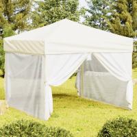 vidaXL Carpa para Fiestas Plegable con Paredes 3x3 m Cenador Color Antracita,  Taupé,  Azul y mas - details 4
