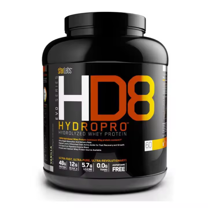 Proteína Hidrolizada Starlabs Nutrition - HD8 1,81 Kg para Recuperación y Crecimiento Muscular Ultra-rápido - 1