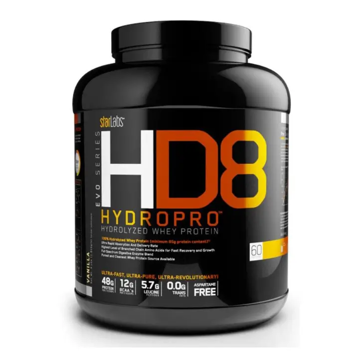 Proteína Hidrolizada Starlabs Nutrition - HD8 1,81 Kg para Recuperación y Crecimiento Muscular Ultra-rápido - 1